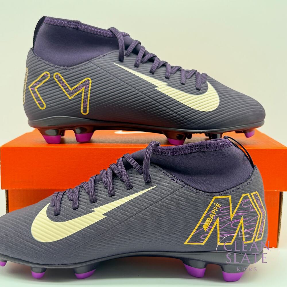 Nike · Jr Superfly 10 Club KM FG · Purple/Ivory · Kids 5Y NIB